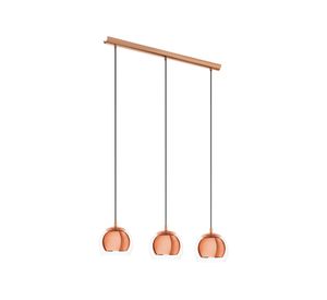 Lámpara colgar E27 3L Rocamar cobre