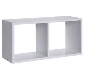 Repisa doble Serenity blanco 24.5x48x15 cm