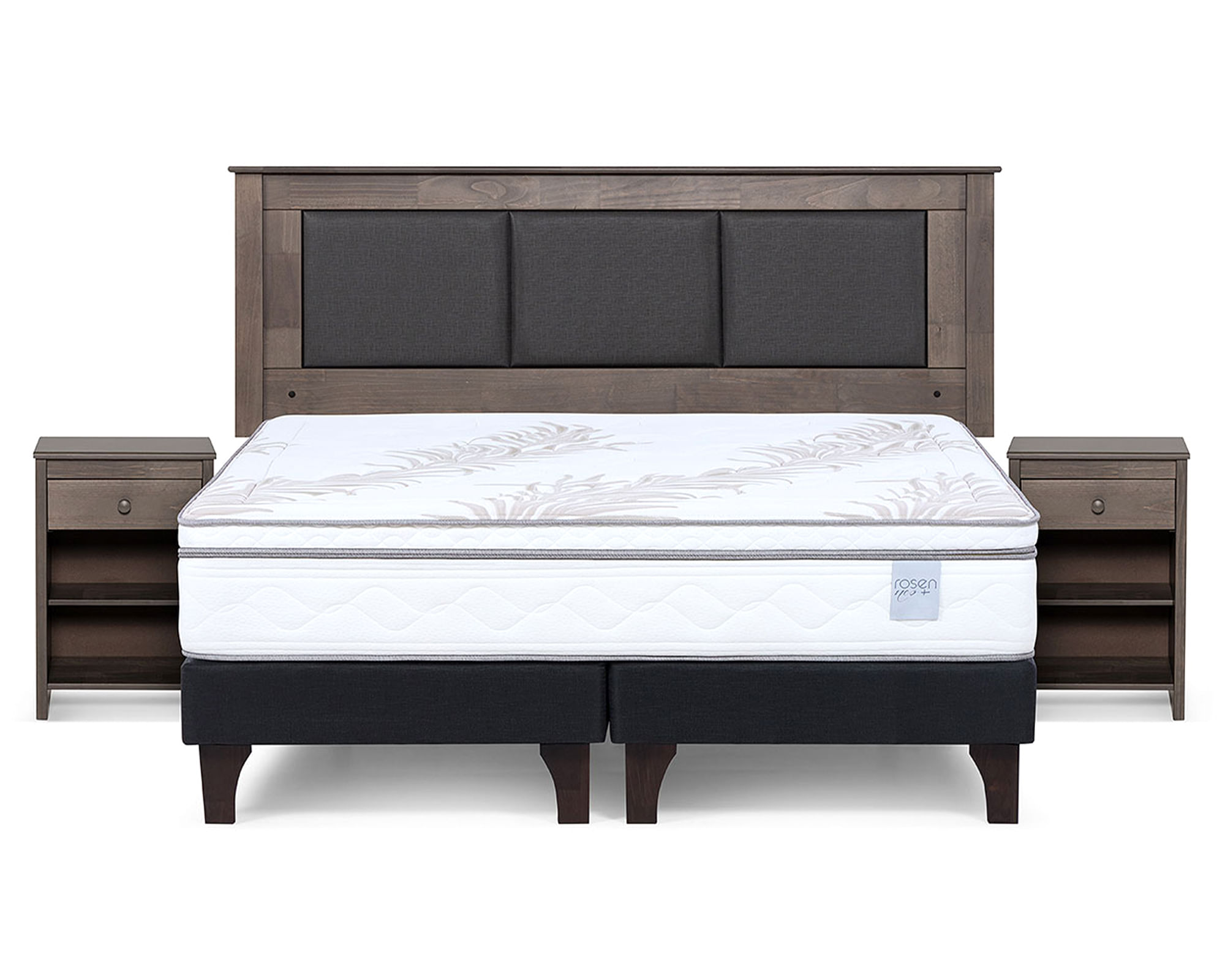 Rosen Cama europea Neo Plus king base dividida 180 cm + set de muebles Rachel