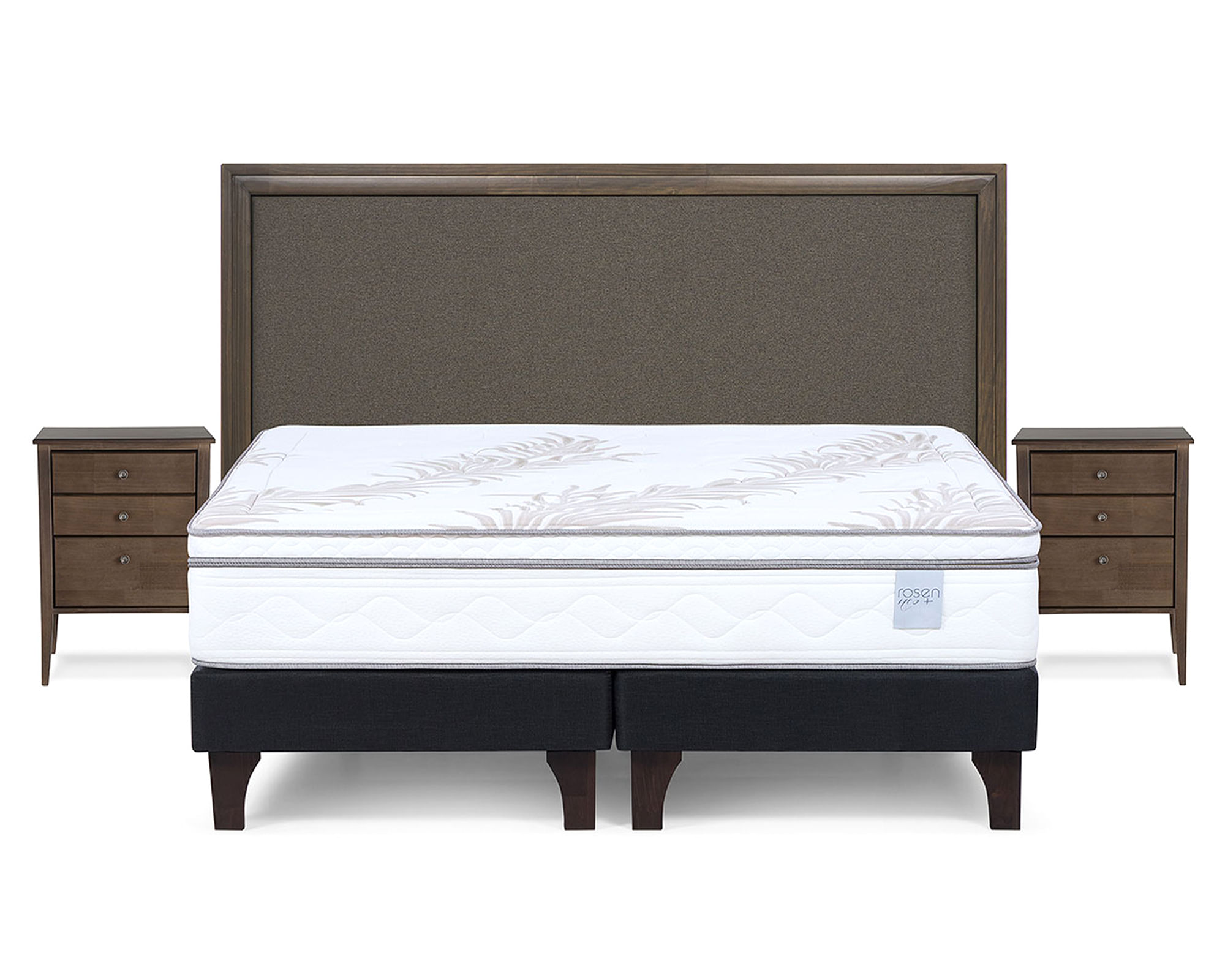 Rosen Cama europea Neo Plus king base dividida 180 cm + set de muebles Nolita