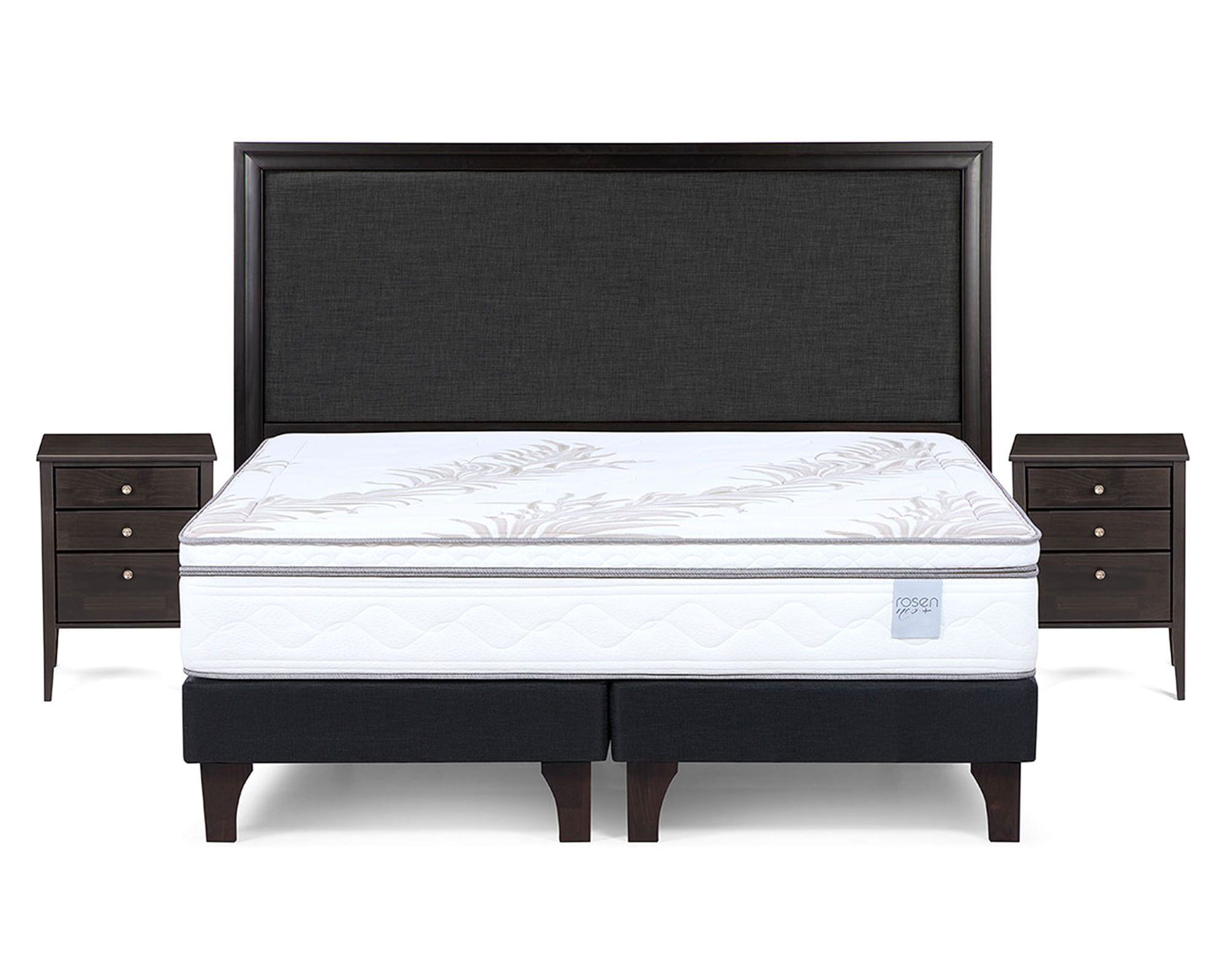 Rosen Cama europea Neo Plus king base dividida 180 cm + set de muebles Nolita grafito