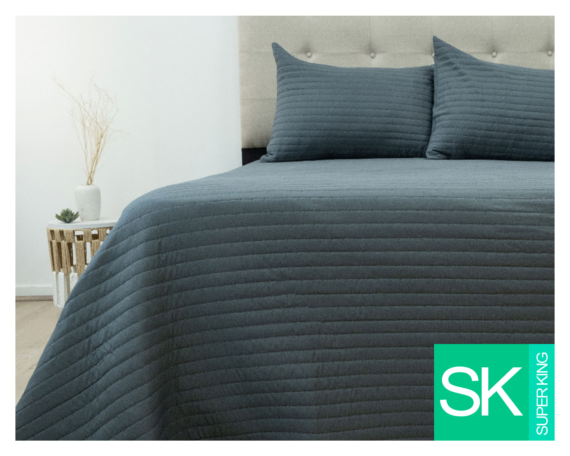 Doral Quilt Marne lúmina gris oscuro súper king
