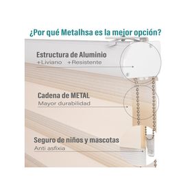 Cortina roller Dúo con cenefa 150x165 cm beige