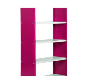 Estante Habitat Plus rosa/blanco 5 niveles
