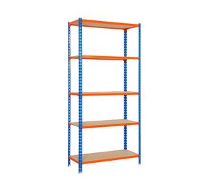 Estante Maderclick Mini azul/naranjo 5 niveles