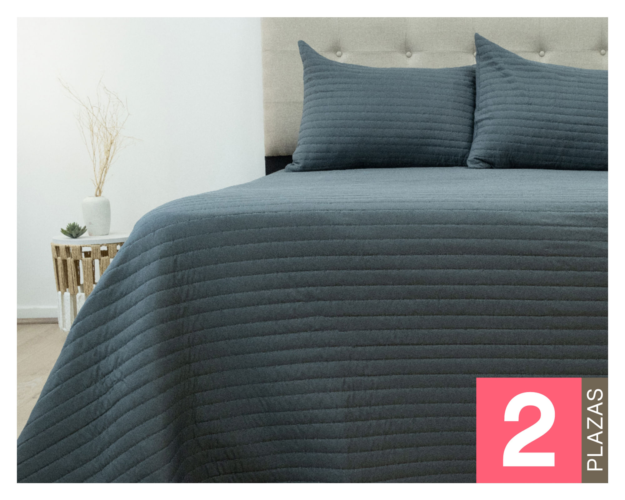 Doral Quilt Marne gris oscuro 2 plazas