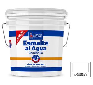 Esmalte al agua 1 tineta Profesional blanco semi brillante Sherwin Williams