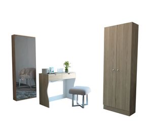 Tocador Perla 90 + Zapatera Leto + Clóset Home TuHome