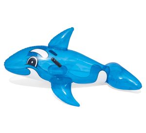 Ballena inflable Ride-on azul