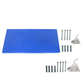 Panel perforado SRPP19507 120x40 cm azul + 8 ganchos