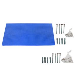 Panel perforado SRPP19507 120x40 cm azul + 8 ganchos
