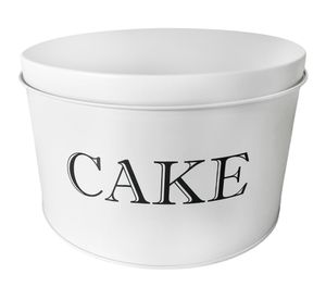 Contenedor metálico Cake blanco 25x11 cm