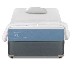 Box americano 1 plaza x 190 cm Excellence + almohada + plumón Cic