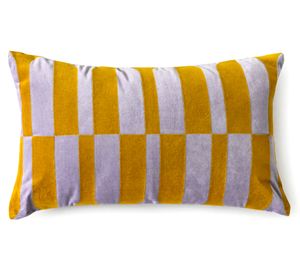 Cojín Retro 30x50 cm lila/mostaza