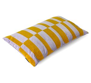 Cojín Retro 30x50 cm lila/mostaza