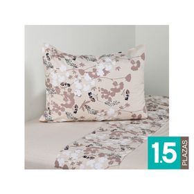 Juego de sábanas 1.5 plazas 200H Hibiscus diseño